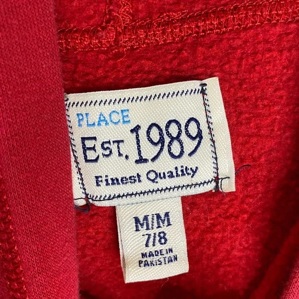5/$15 Children’s‎ Place Hoodie Boys Red Skiing Graphic Sweatshirt Hood Pocket M